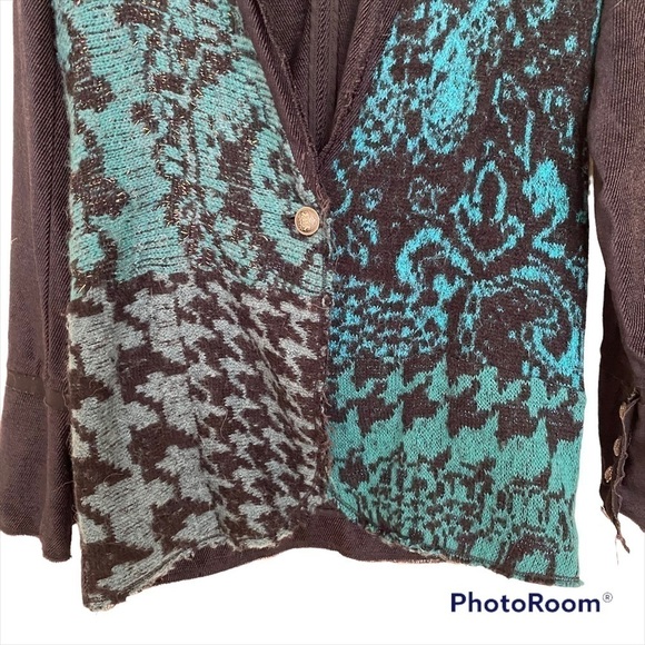 Free People Better Together Oversized Metallic Blazer Cardigan, Size X S… - Picture 6 of 16